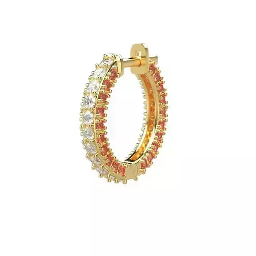 Women earrings with gems CAD 3dm stl 3D print model