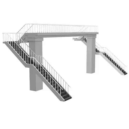 Footbridge bridge with stairs leading up to it