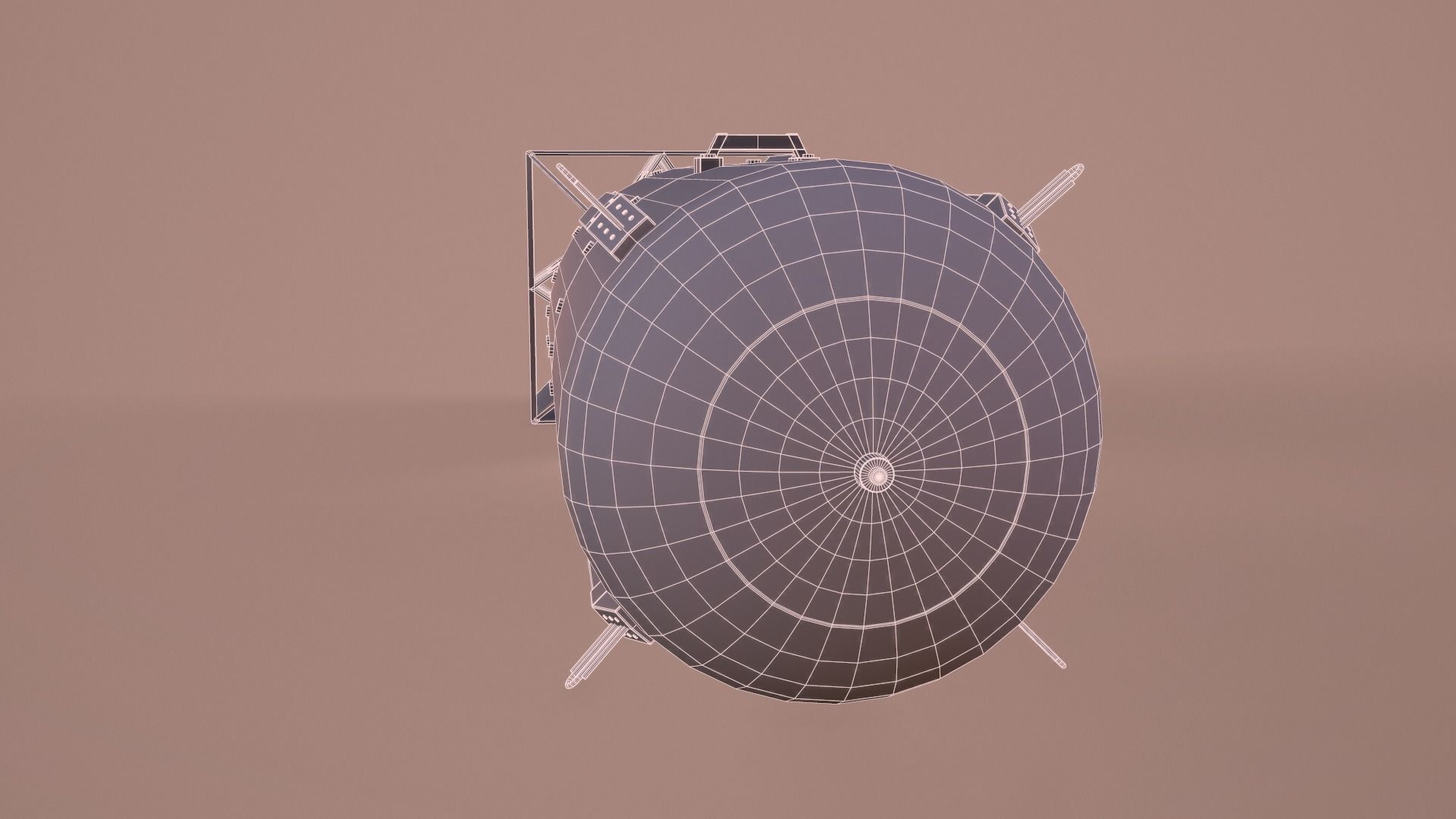 Little Boy Atomic Bomb Low-poly 3D model_30