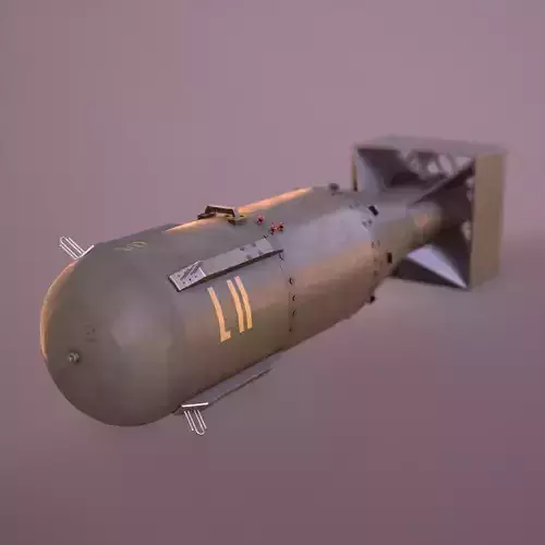 Little Boy Atomic Bomb Low-poly 3D model