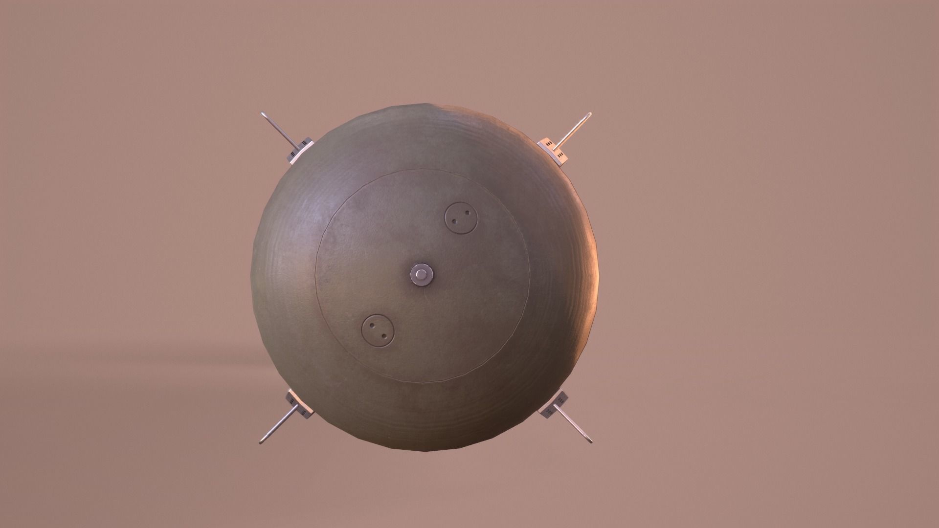 Little Boy Atomic Bomb Low-poly 3D model_11