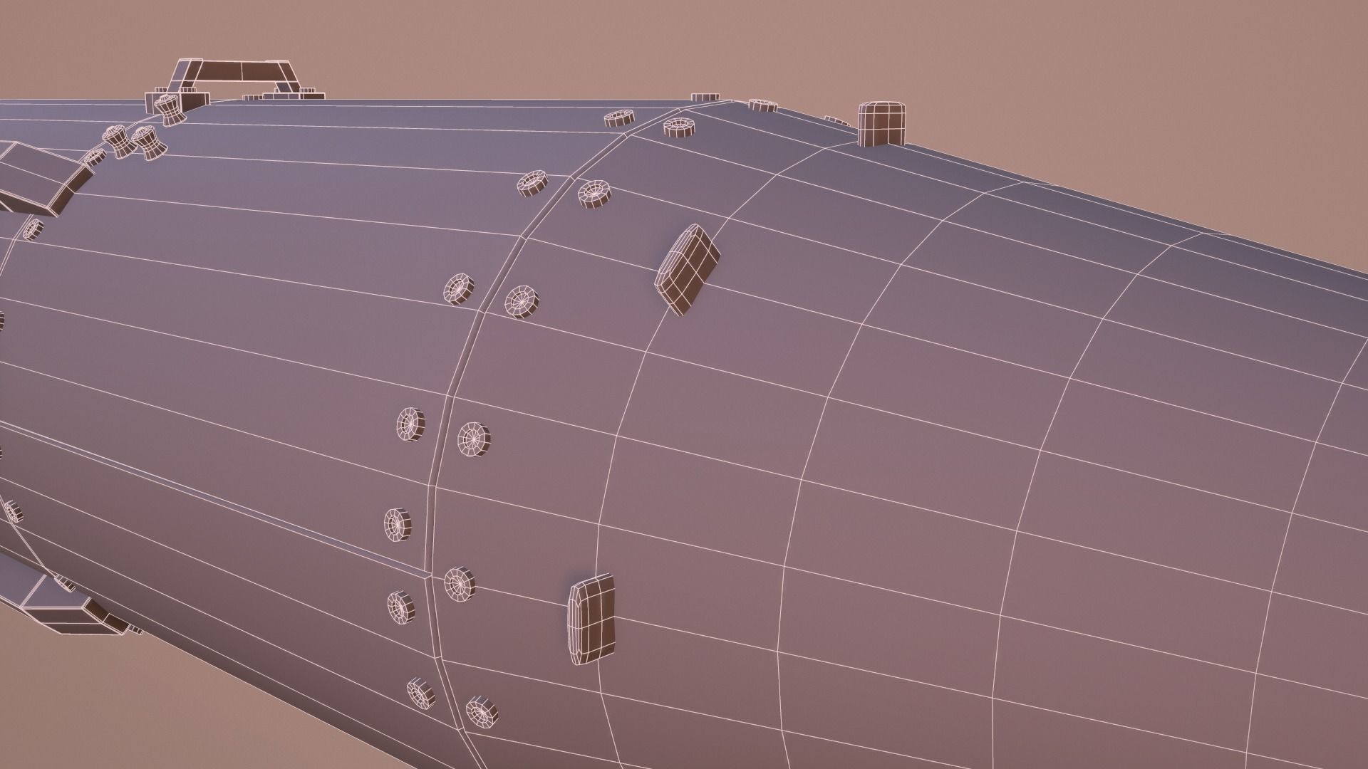 Little Boy Atomic Bomb Low-poly 3D model_26