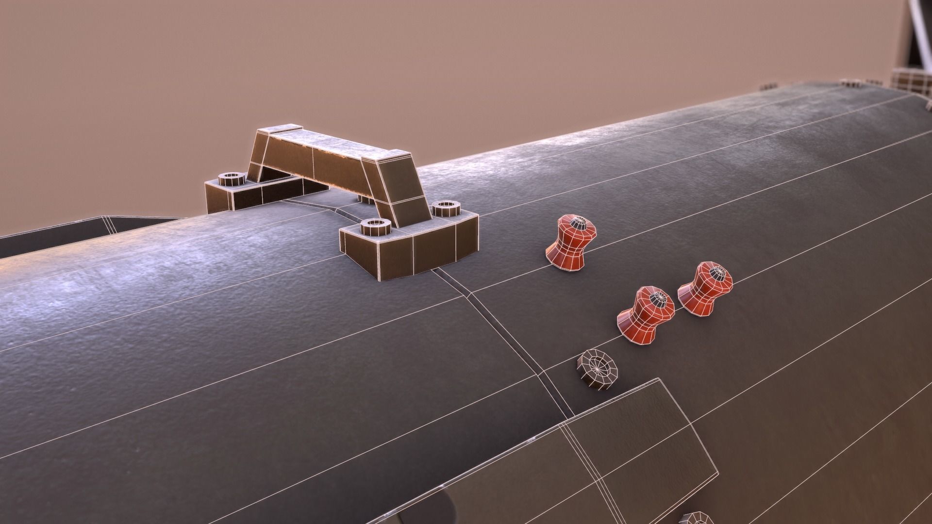 Little Boy Atomic Bomb Low-poly 3D model_17