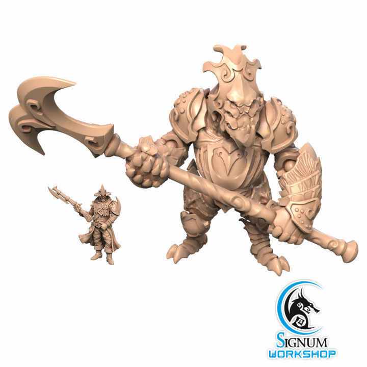 Pre-supported 3D printable model of Guard-Construct of Fortress 3D print model_3