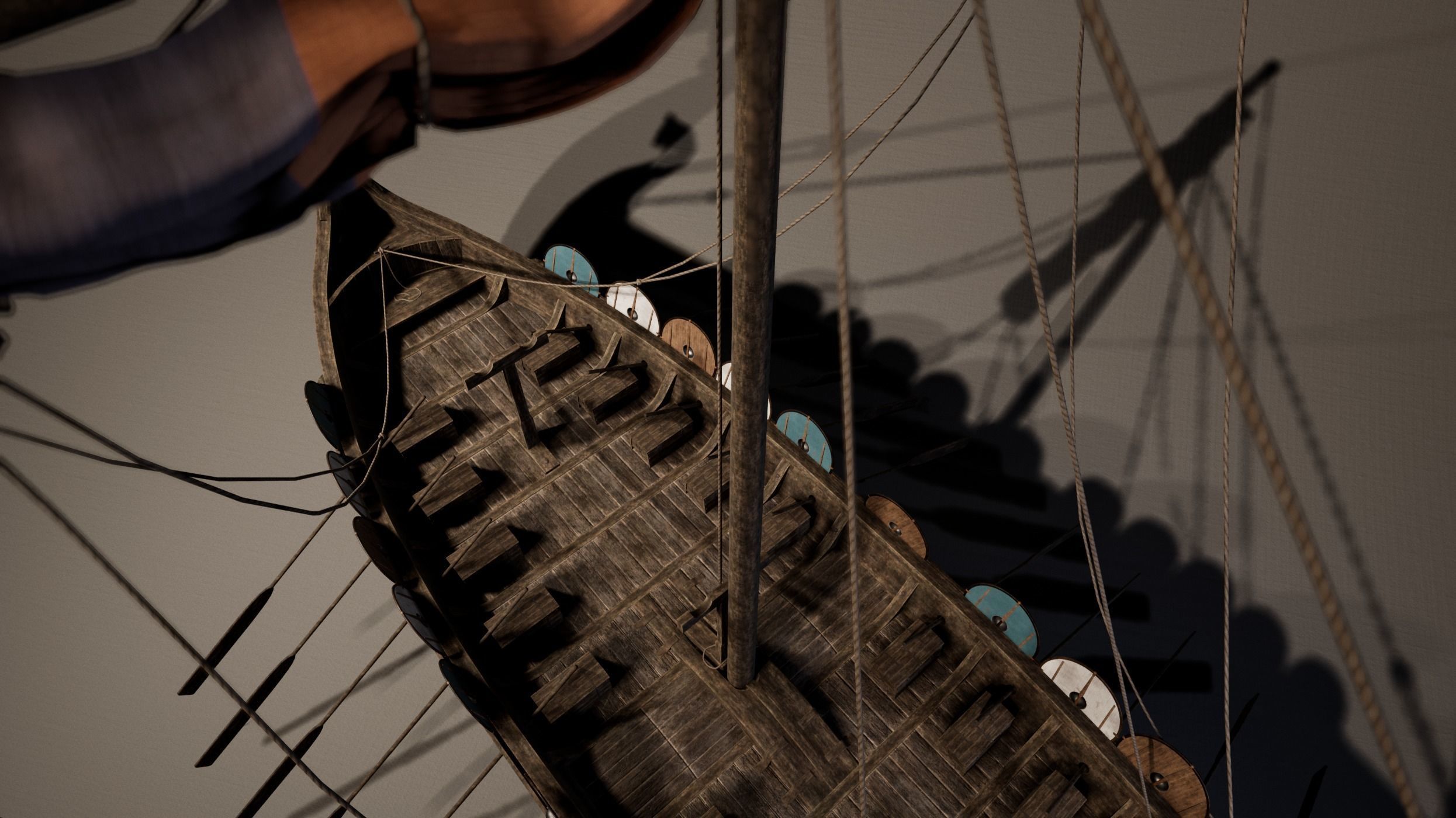 Viking Big Ship Game-Ready Low-poly 3D model_10