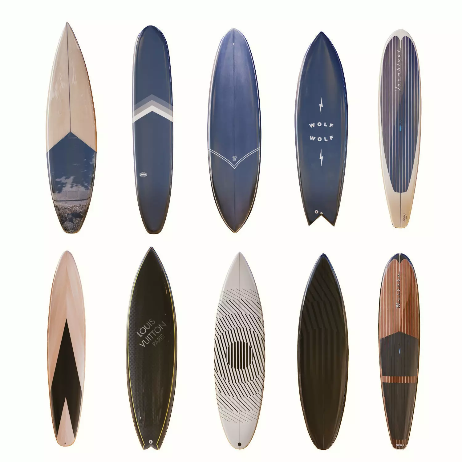 Serfboards 3 surfboards 3D model
