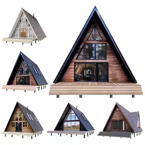 Forest houses 3D model