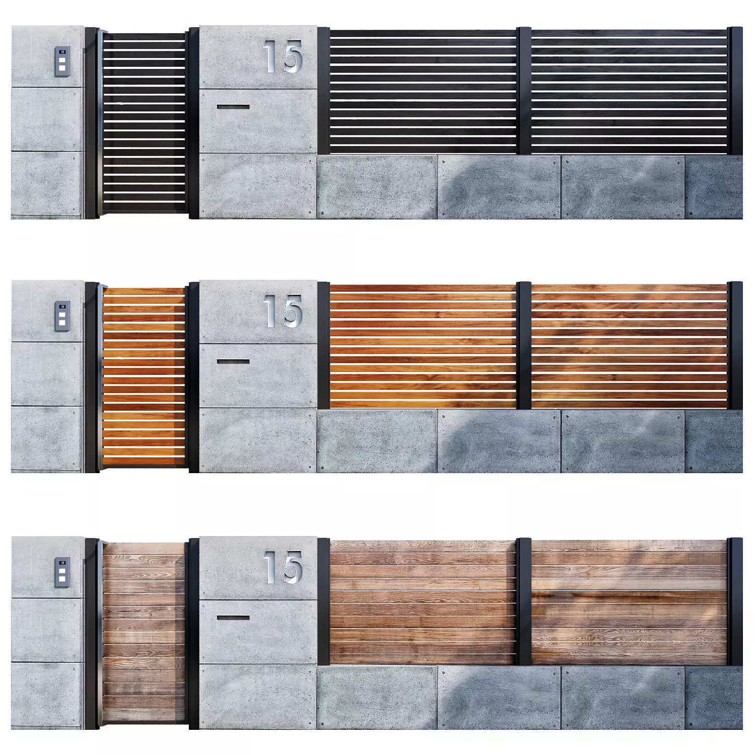 Fence gate 3D model_0