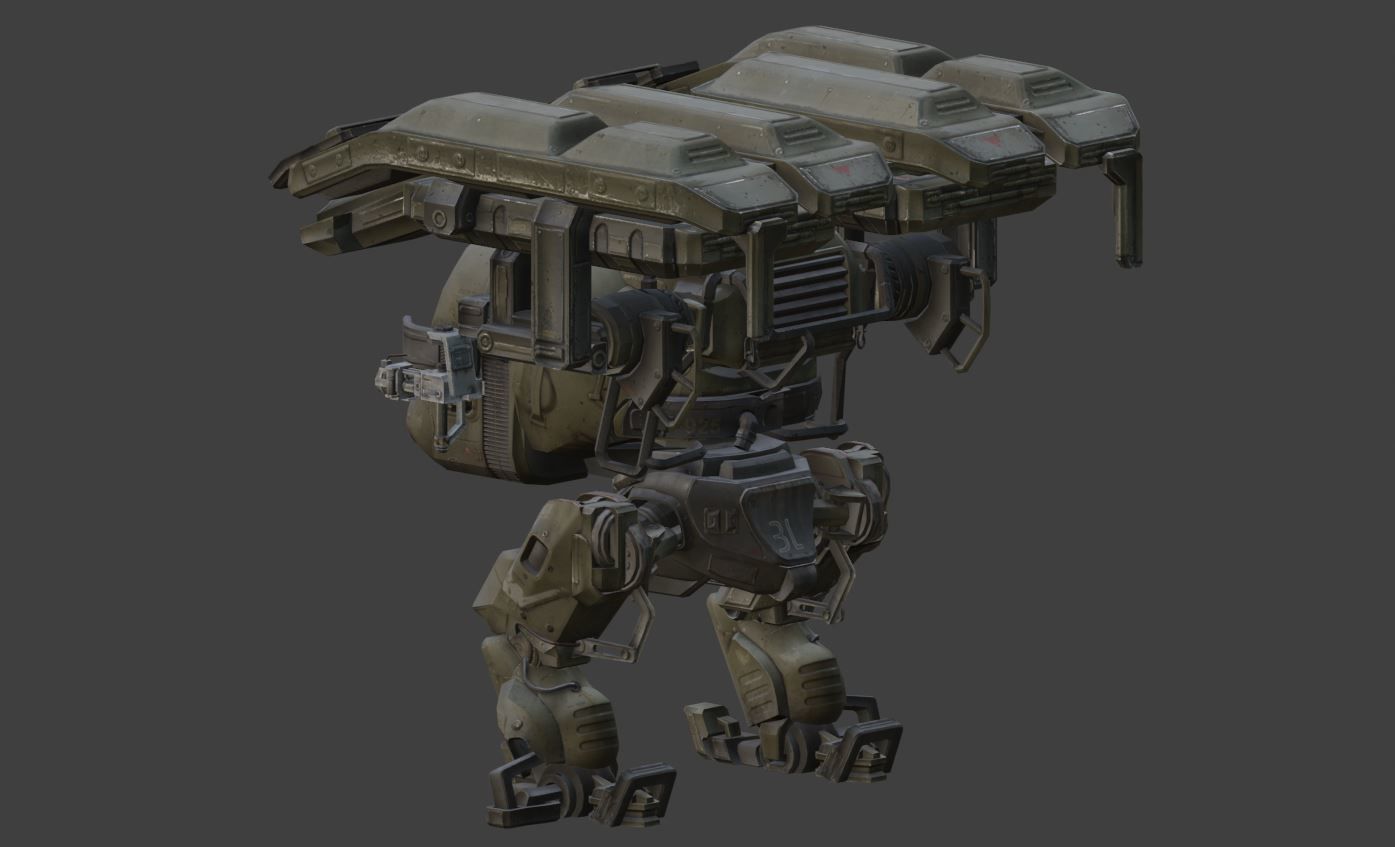 War Robot Character R02 3D model_1