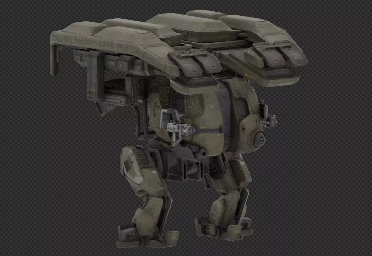War Robot Character R02 3D model_0