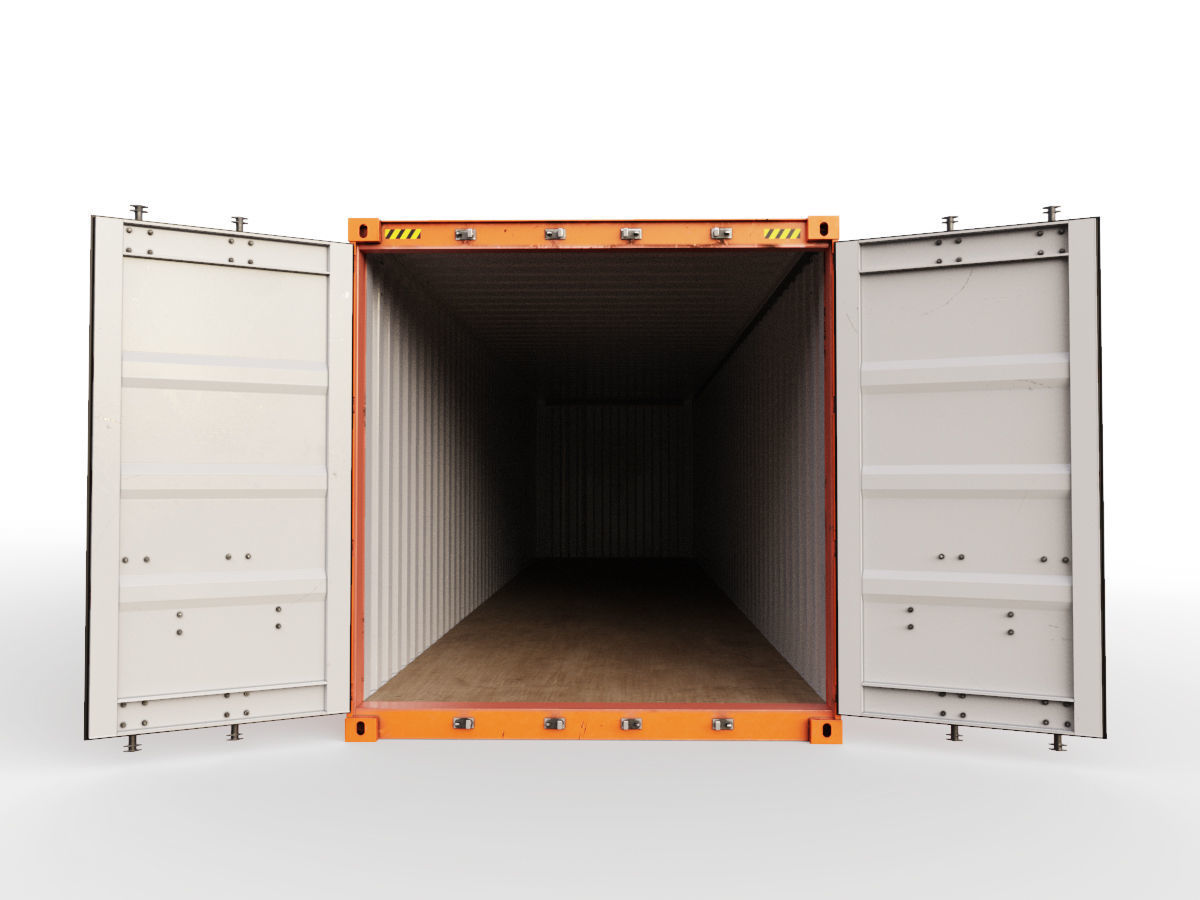 40 feet Hapag-Lloyd standard shipping container 3D model_6
