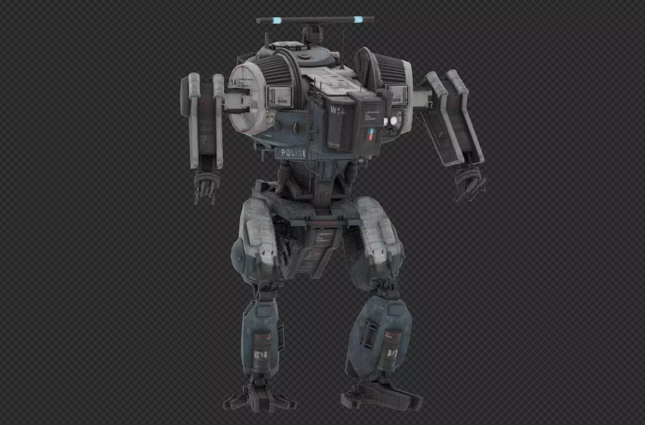 War Robot Character R03 3D model_0