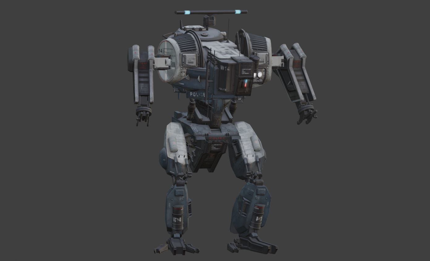 War Robot Character R03 3D model_3