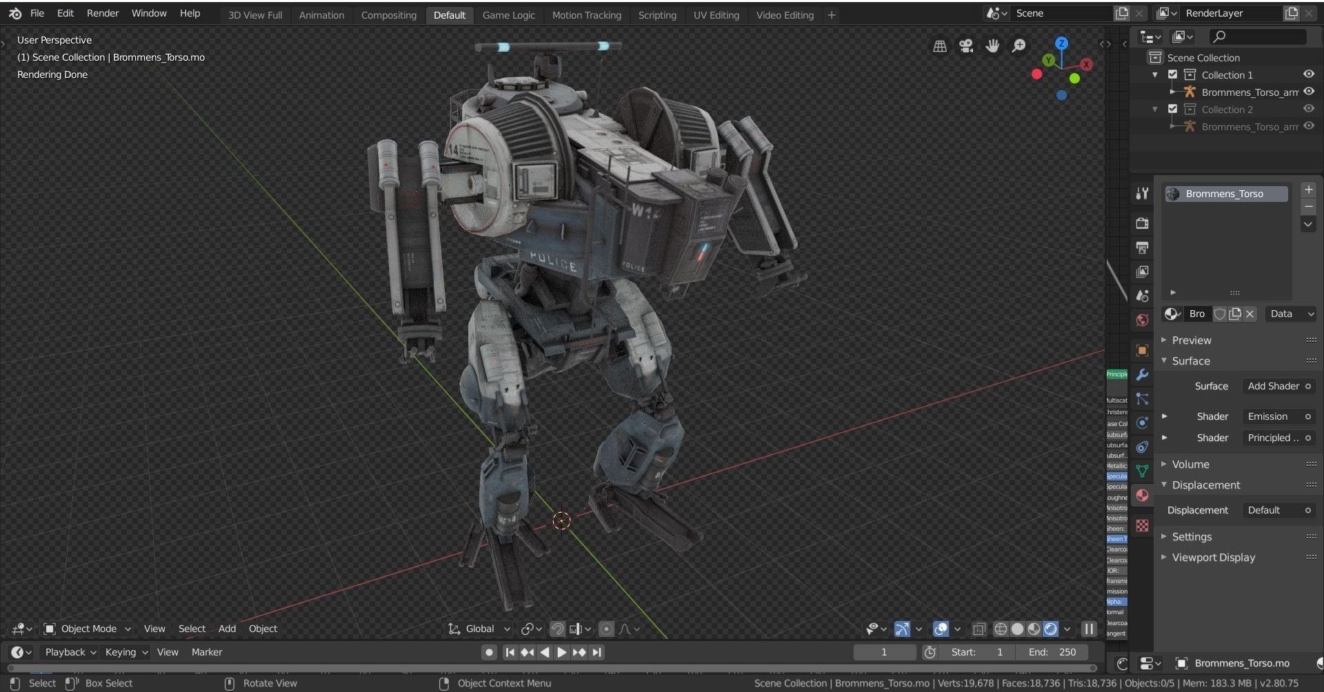 War Robot Character R03 3D model_11