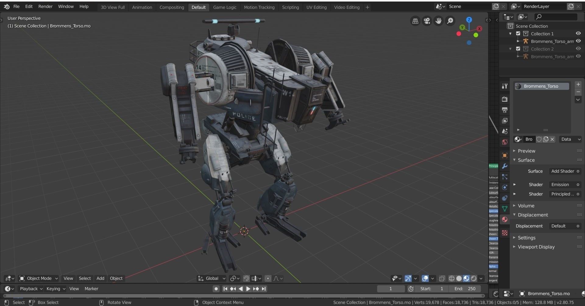War Robot Character R03 3D model_1