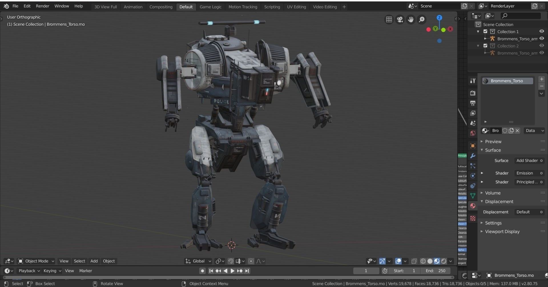 War Robot Character R03 3D model_12
