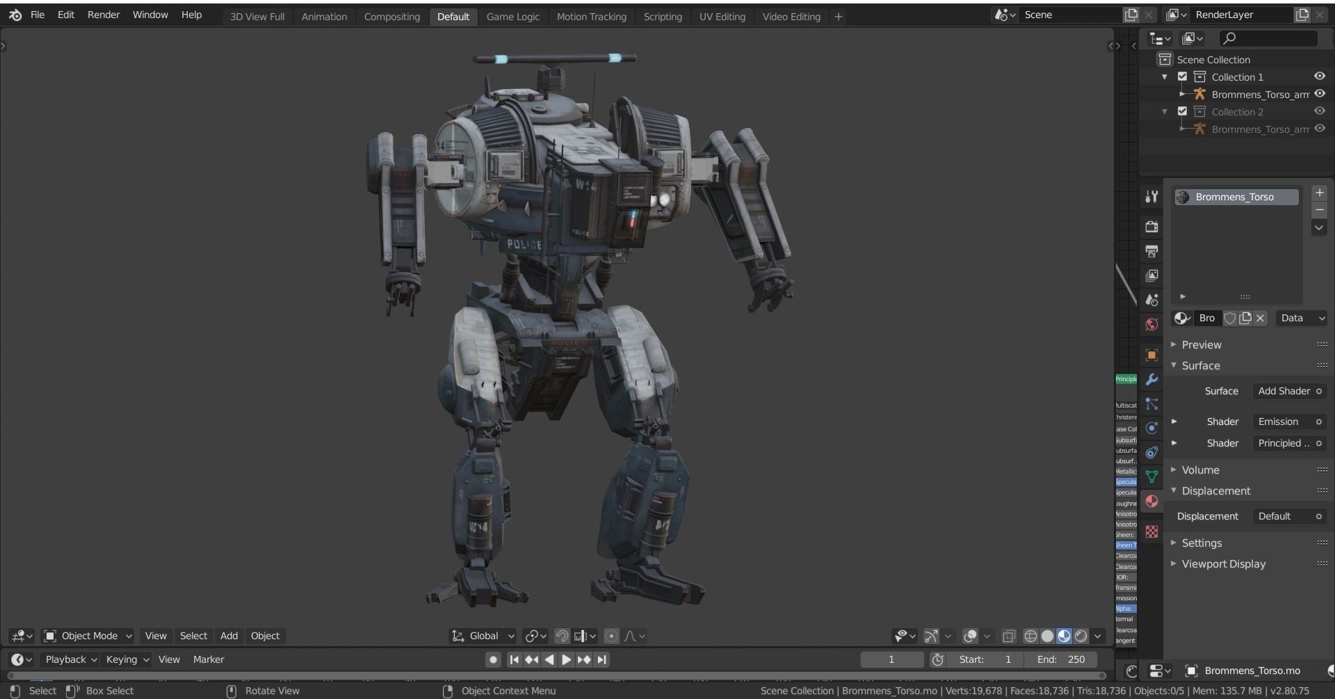 War Robot Character R03 3D model_2