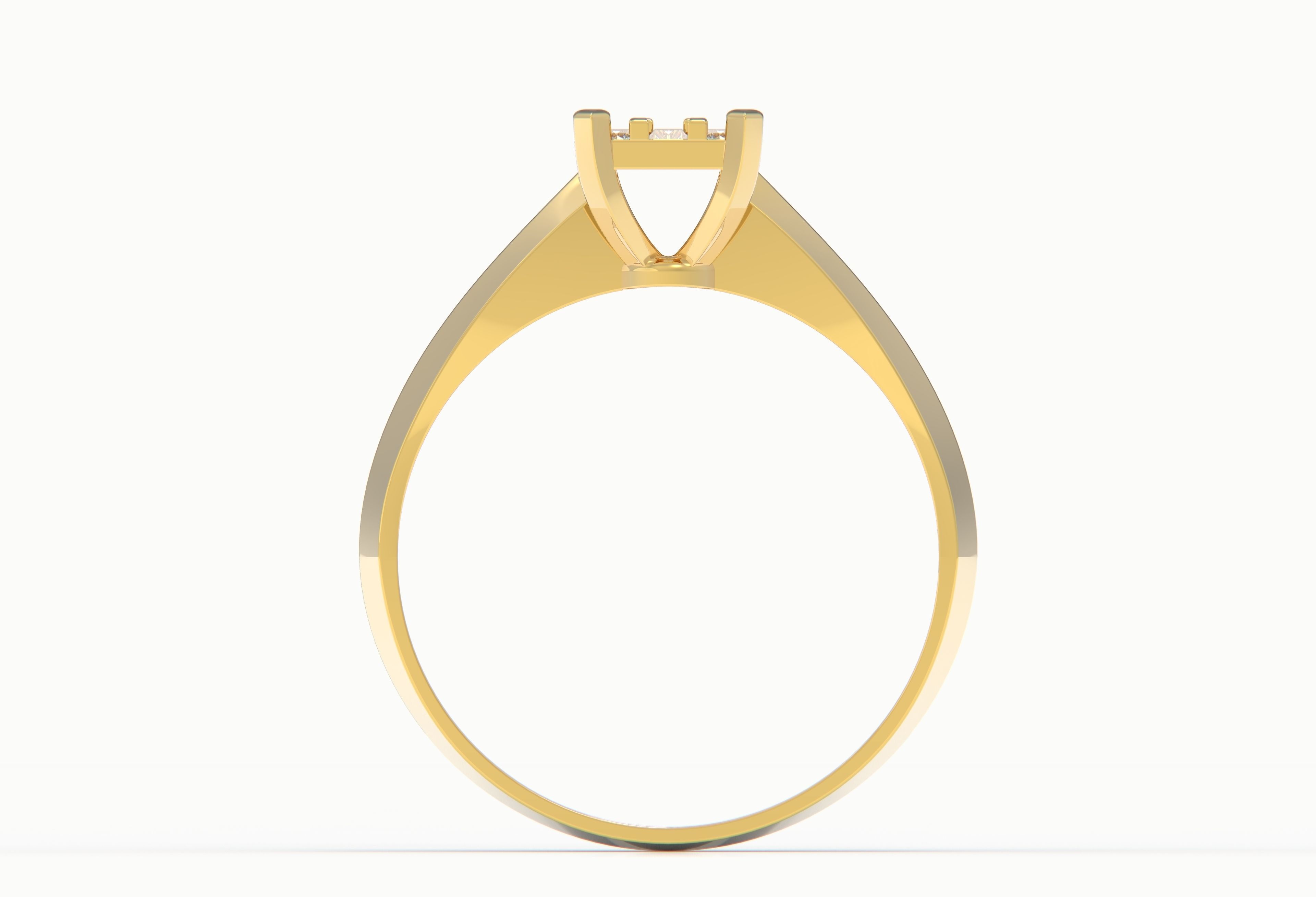 M1299007 Baguette ring 3D print model_6