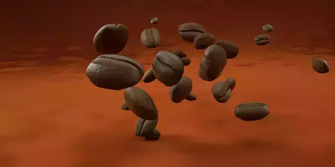 Coffee bean 3D model