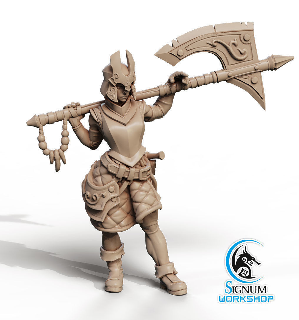 Pre-supported 3D printable model of Riana Armourer 3D print model_1