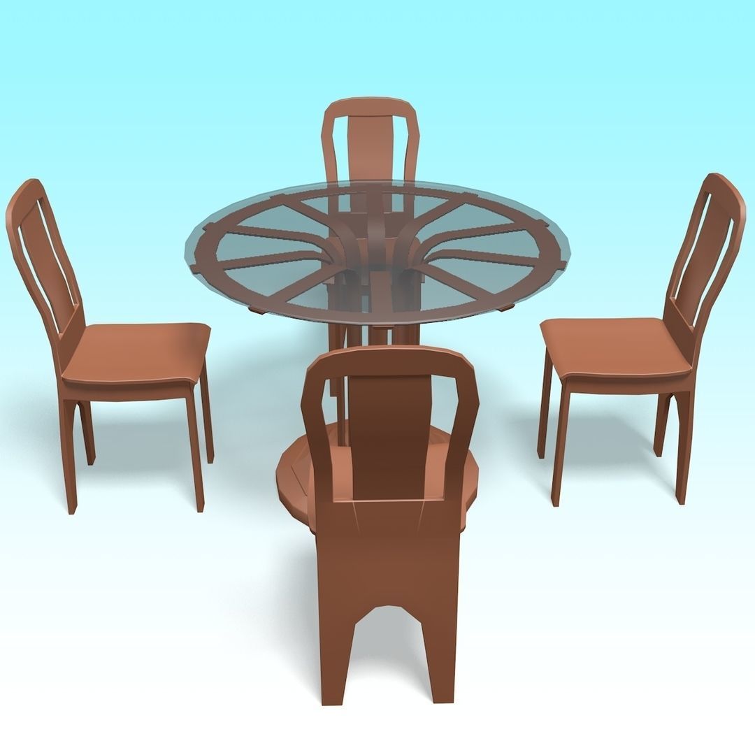 Dining Table 3D model_1