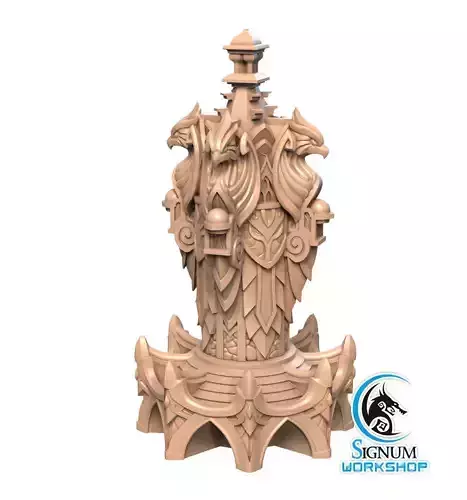 Pre-supported 3D printable model of Magical Spire