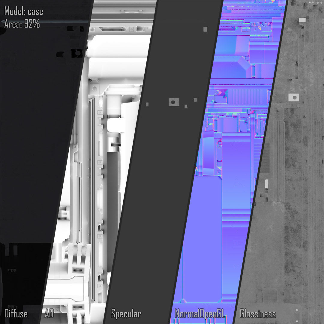 Gun Case and Lock Low-poly 3D model_12
