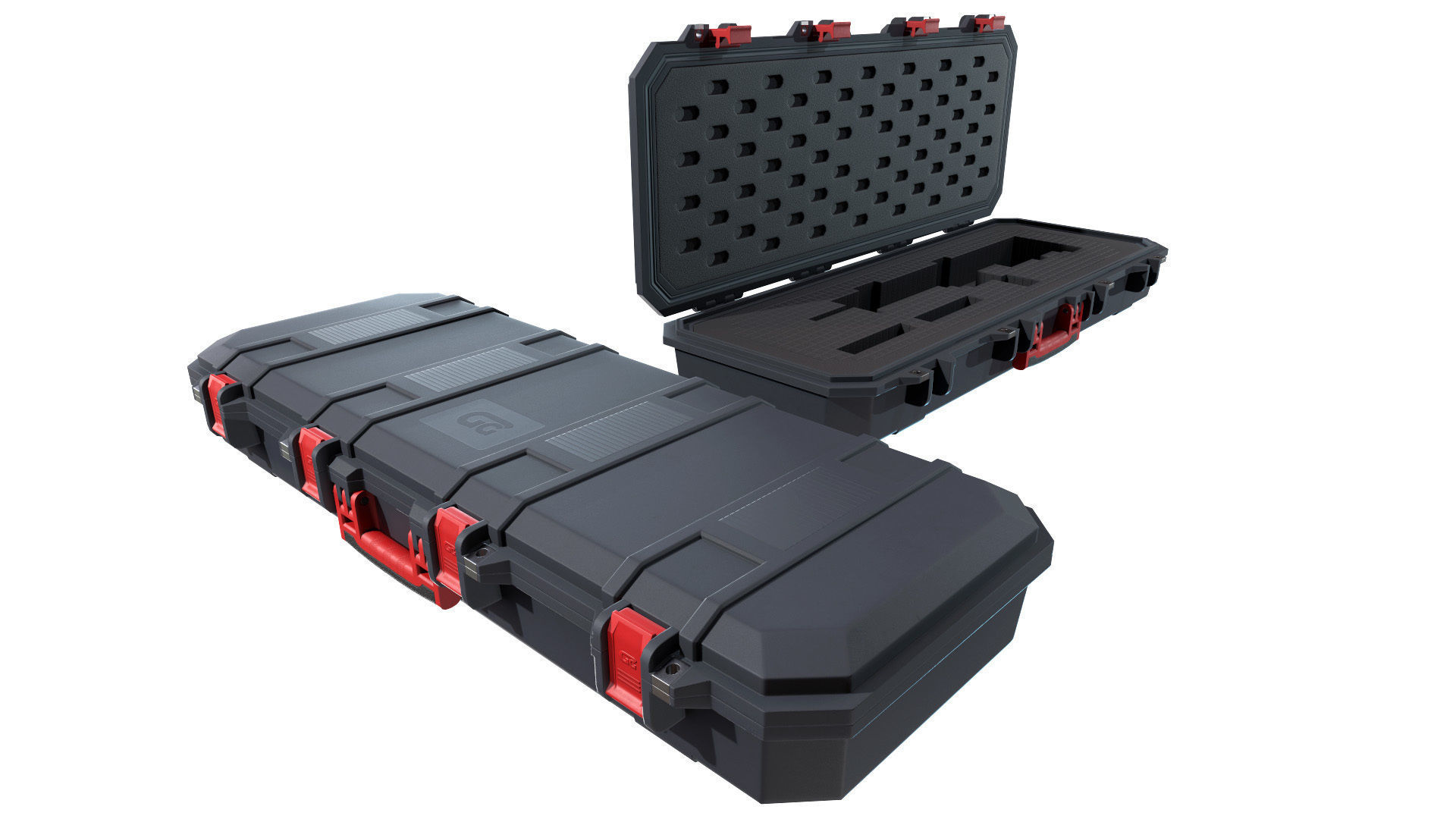 Gun Case and Lock Low-poly 3D model_4