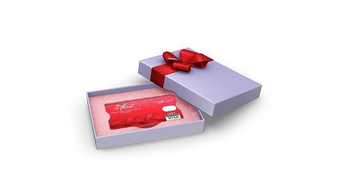 Gift card box display - Low poly 3d Models Low-poly 3D model Low-poly 3D model