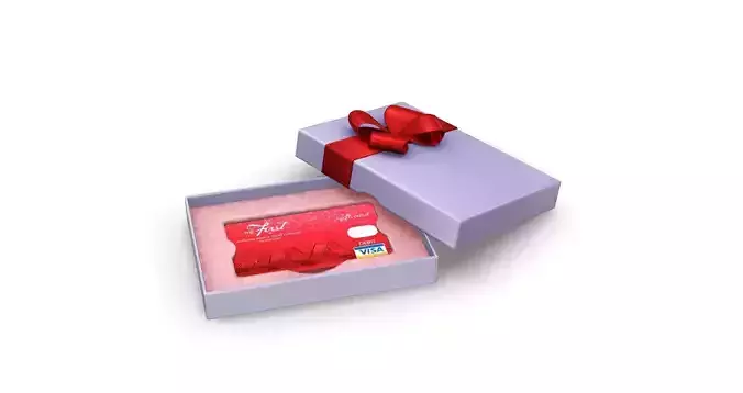 Gift card box display - Low poly 3d Models Low-poly 3D model