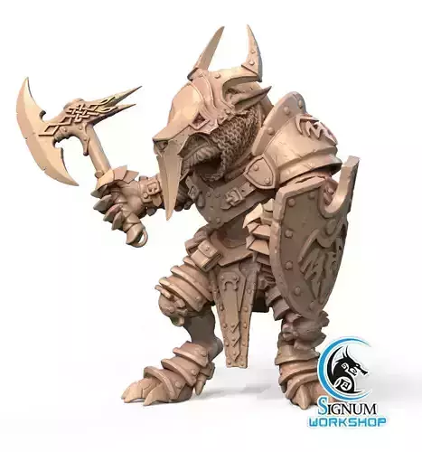 Pre-supported 3D printable model of Roar Ironsides