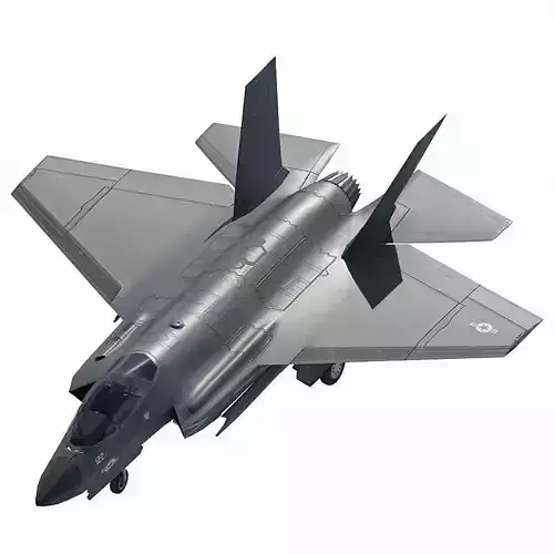 F35C fighter Low-poly 3D model