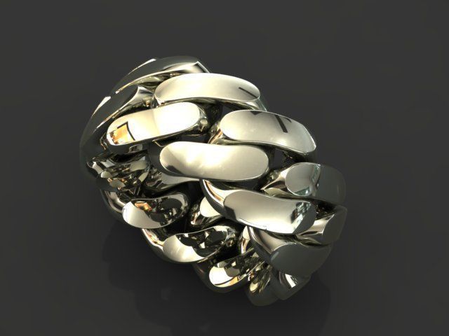 CUBAN RING SIZE 10 USA 3D print model_2