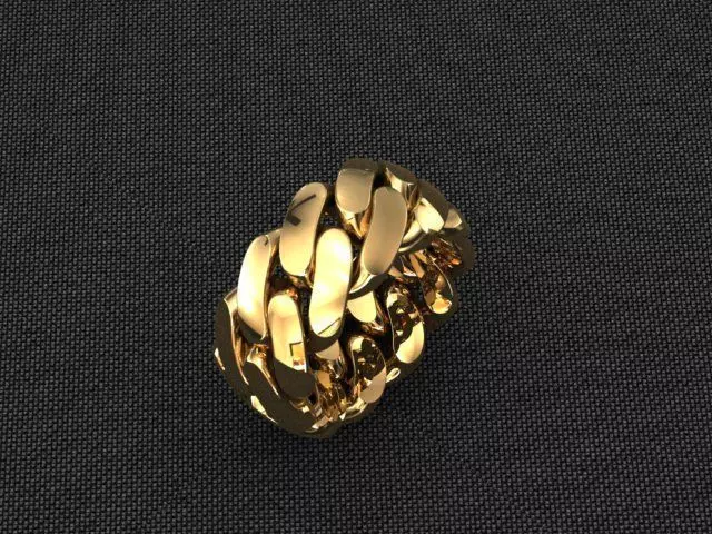 CUBAN RING SIZE 10 USA 3D print model_0