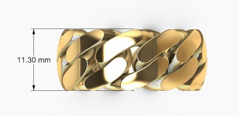 CUBAN RING SIZE 10 USA 3D print model_3