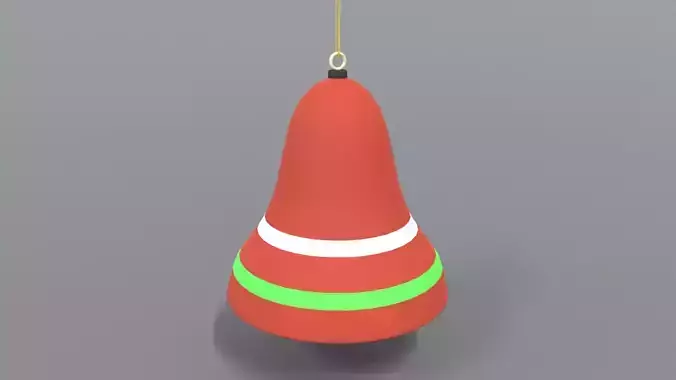 Cartoon Christmas Bell Free 3D model