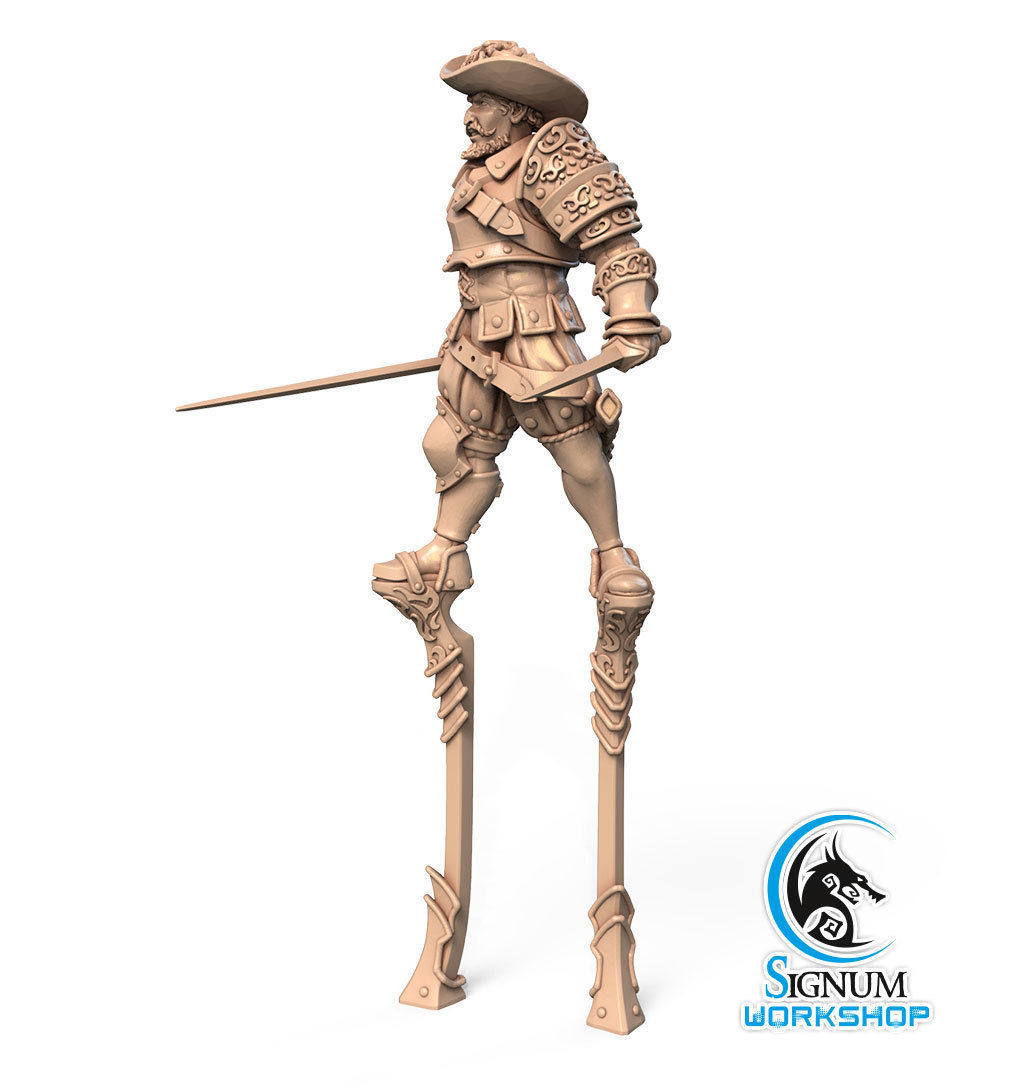 Pre-supported 3D printable model of Chevalier de Batz 3D print model_2