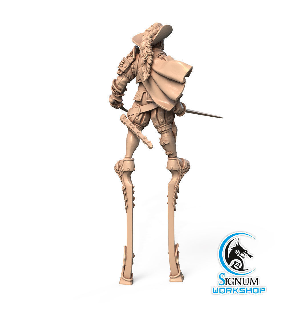 Pre-supported 3D printable model of Chevalier de Batz 3D print model_3