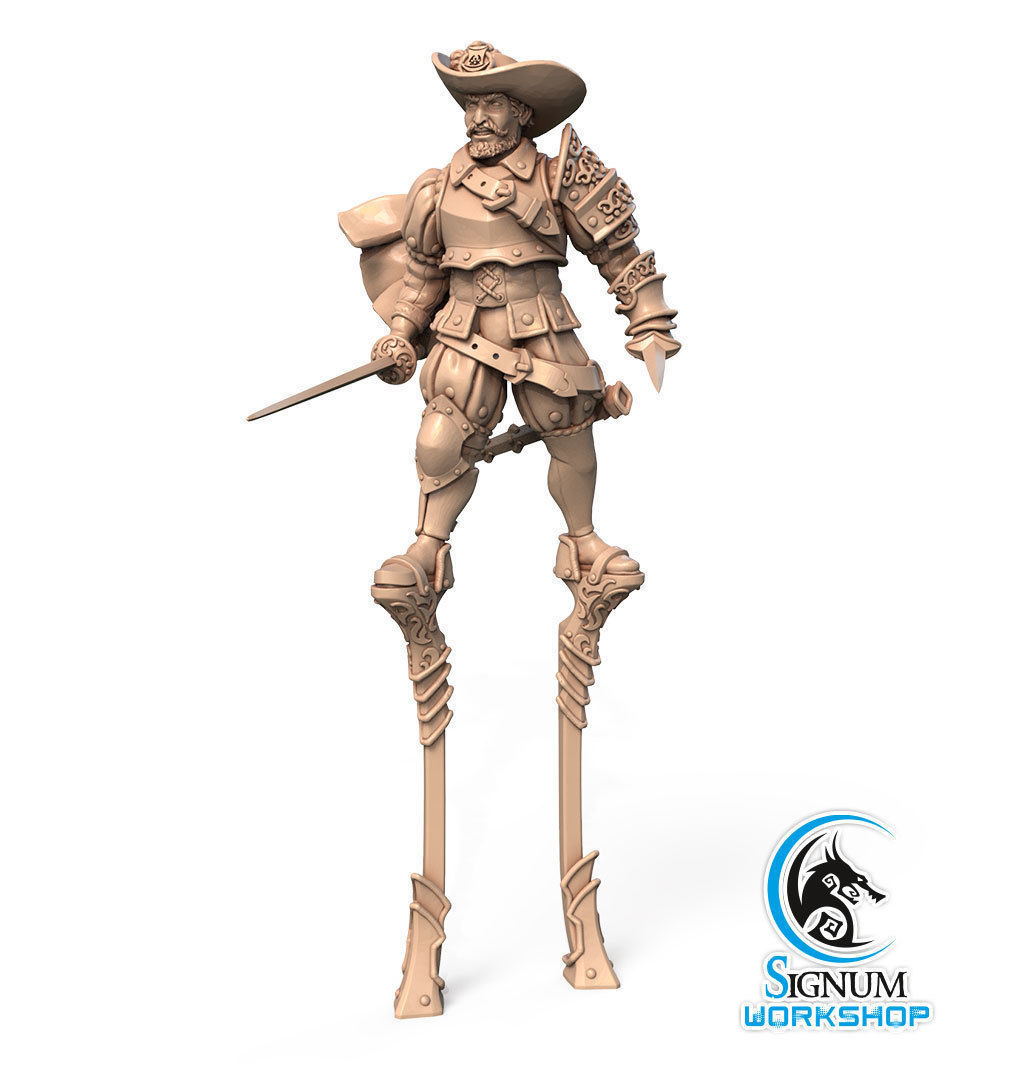Pre-supported 3D printable model of Chevalier de Batz 3D print model_1