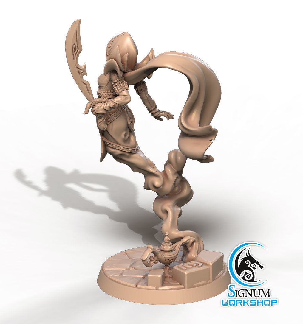 Pre-supported 3D printable model of Aisha the Mirage of Desert 3D print model_3