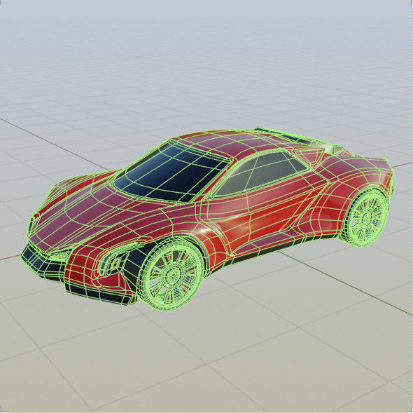 Blendeox futuristic concept car 3D model_9