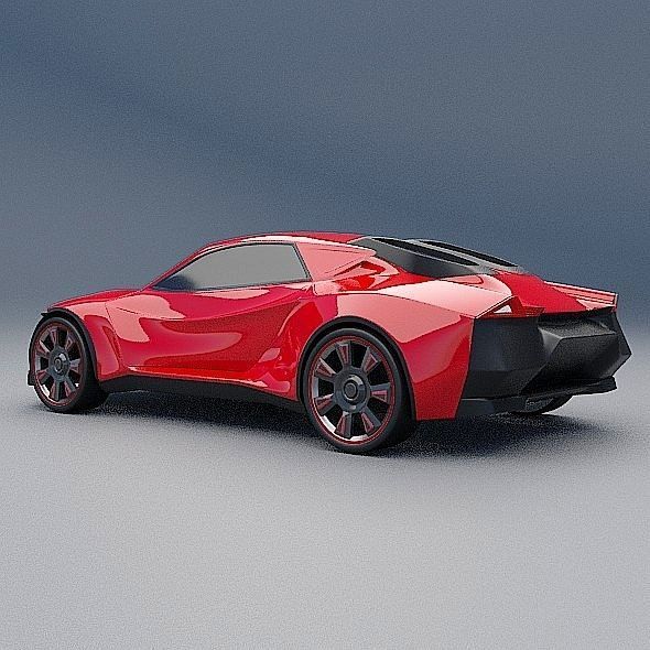 Blendeox futuristic concept car 3D model_8