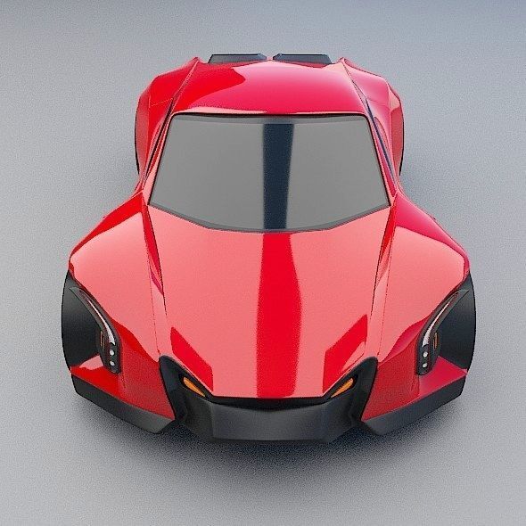 Blendeox futuristic concept car 3D model_5