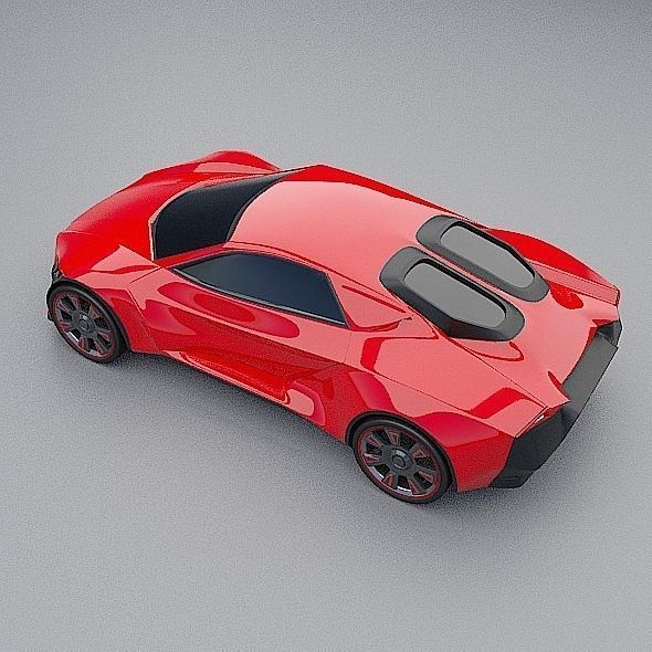 Blendeox futuristic concept car 3D model_6