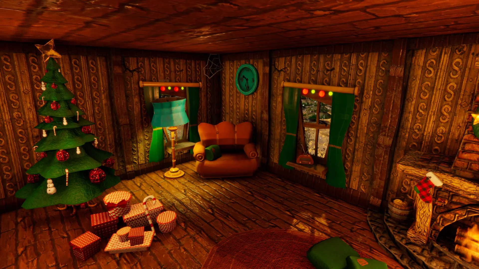 Christmas cartoon style Game Assets Low-poly 3D model