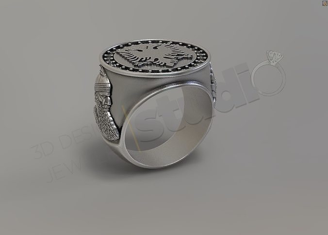 Albanian ring sevalie 3d model 3D print model