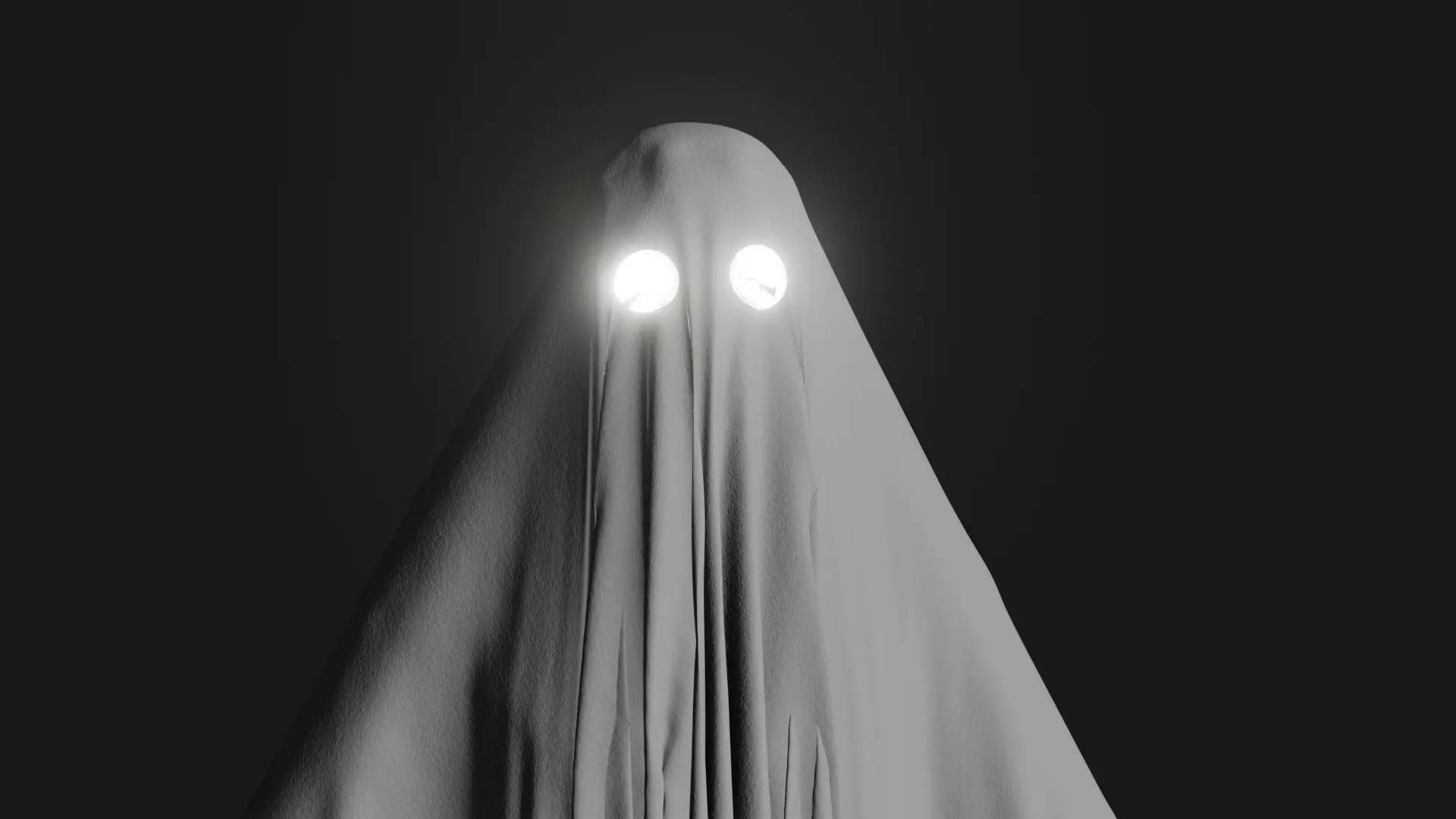 Highpoly ghost Low-poly 3D model