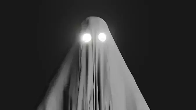 Highpoly ghost  Low-poly 3D model