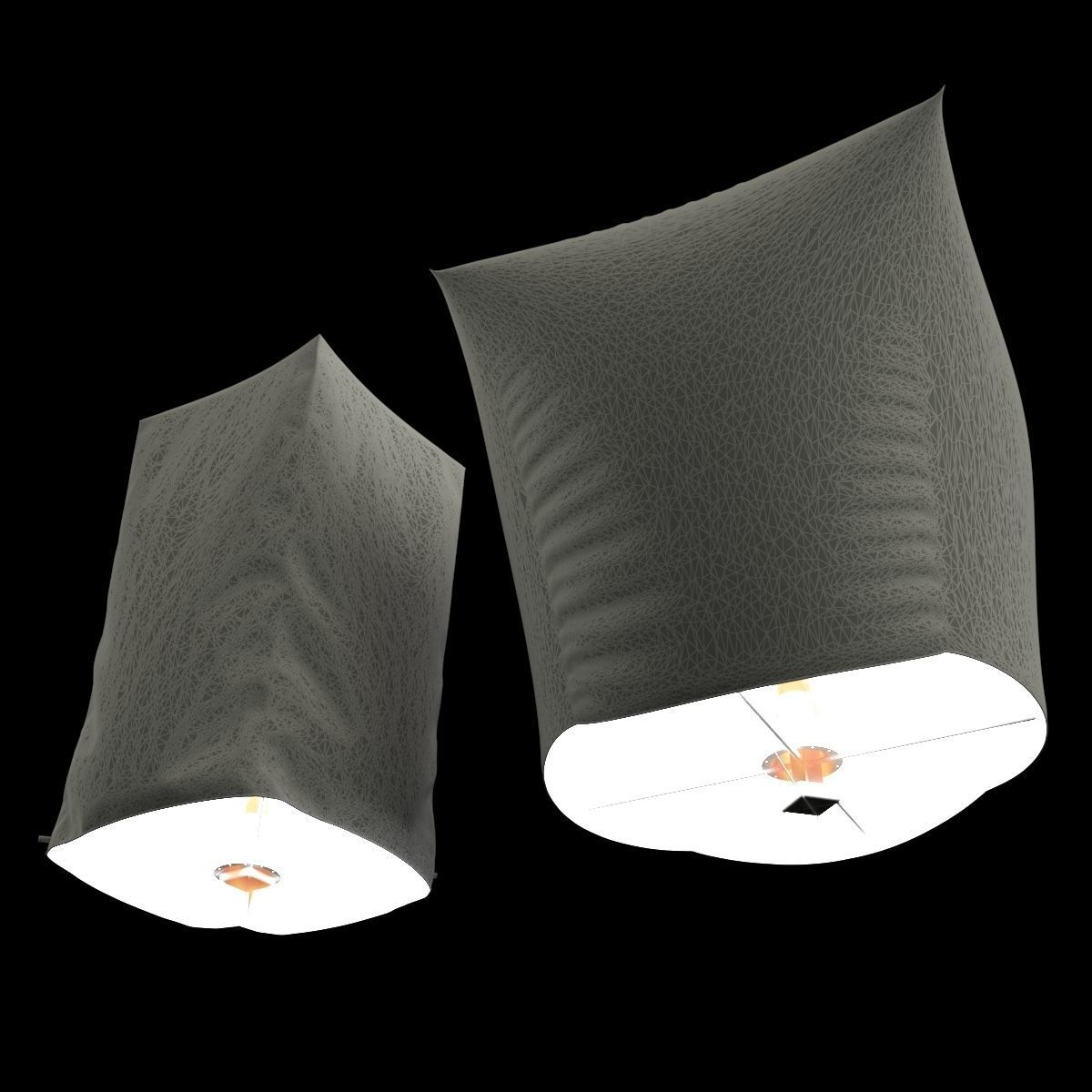 Chinese sky  lantern 3D model_6