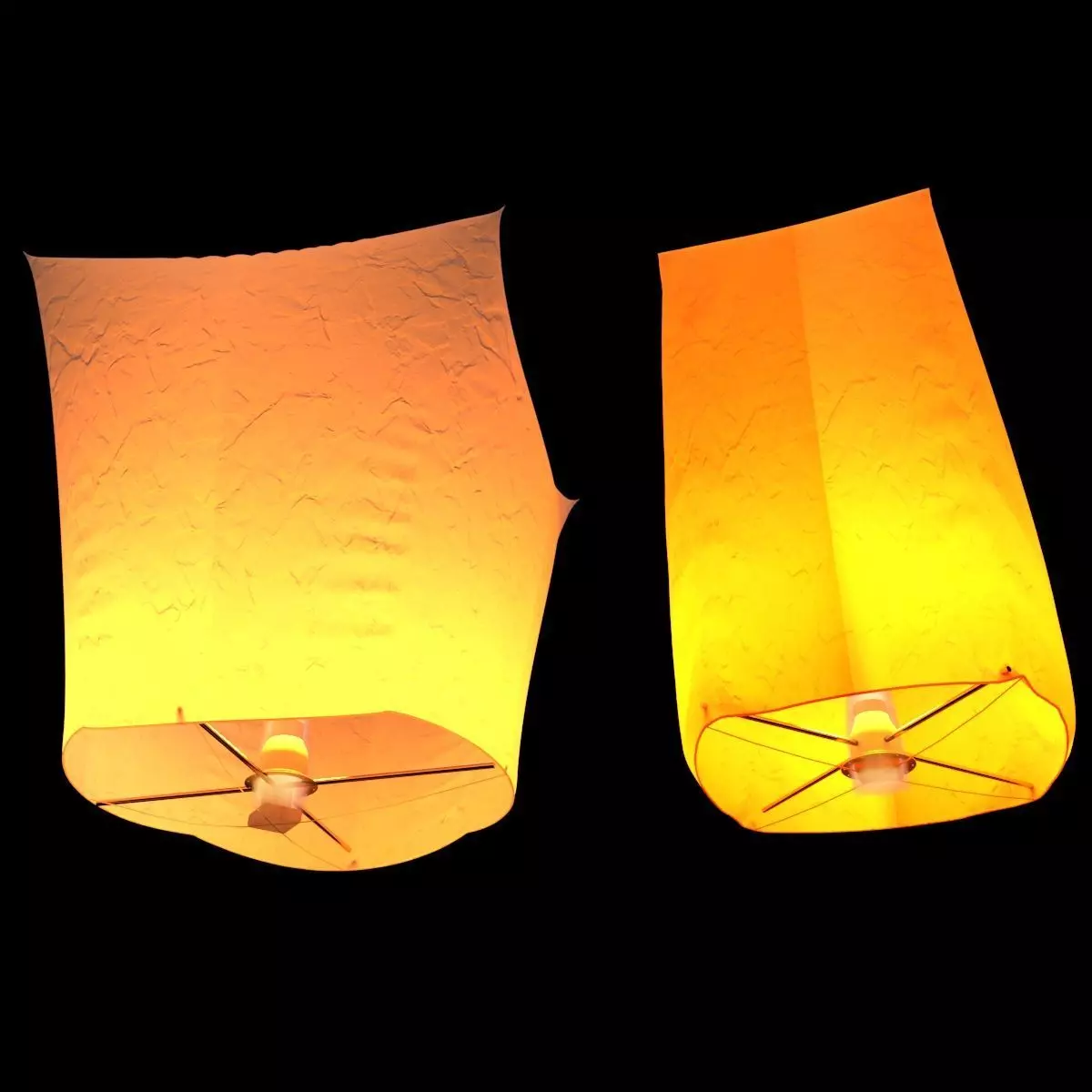 Chinese sky  lantern 3D model_0